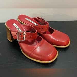 Tommy Hilfiger Women’s  Red Courts Leather with Buckle size 7